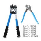 Wire Crimper Battery Cable Crimping Tool For 6-50MM With Cutter New. Price: $26.60.