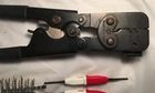 Black Box Corp FT073 D-style Ratcheting Crimp Tool With Accessories Used. Price: $65.00.