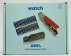 RG6 Compression Tool Kit Crimper & Rotary Coax Cable Stripper F Connectors Open. Price: $15.99.