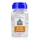 100-PACK Pass Through RJ45 Connectors, 50 Gold Plated (cat Ends / New. Price: $35.99.