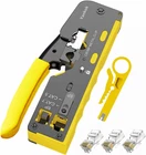 All-in-one Through Crimper Crimps RJ45 Pass-thru RJ12 RJ11 Standard New. Price: $30.10.