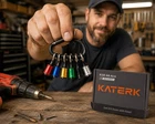 Katerk Ksd A6 Ace Magnetic Bit Holder Set W/ Carabiner Keychain 6PC Colored New. Price: $10.00.