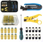 Gaobige Cable Crimper Tool Kit, Coaxial Compression For RG6 Gold New. Price: $35.12.
