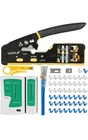 RJ45 Tool Kit Pass Through Crimper Crimping Stripper Cutter New. Price: $17.99.