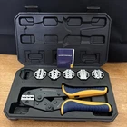 Crimping Tool Set - Ratchet Wire Crimper For Heat Shrink, Ferrule, Solar Term... New. Price: $48.00.